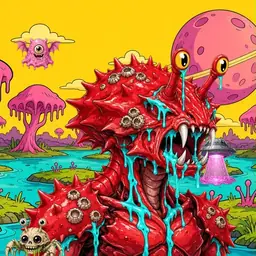 Oozlings #7614, Crab · Turquoise Swamp