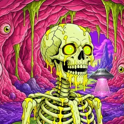 Oozlings #7616, Mutated Skull · Flesh Cave