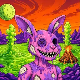 Oozlings #7622, Zombie Bunny · Acid Lake