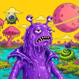 Oozlings #7636, Slug · Turquoise Swamp