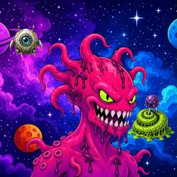 Oozlings #7656, Mutated Squid · Void Nebula