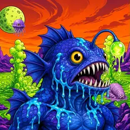Oozlings #7658, Anglerfish · Acid Lake