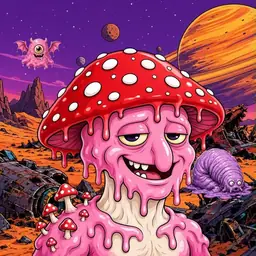 Oozlings #7664, Mushroom Head · Ship Junkyard