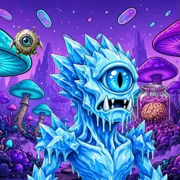 Oozlings #7666, Ice Cyclops · Fungus Forest