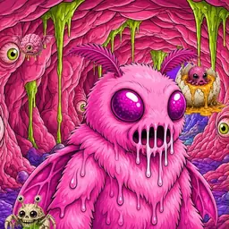 Oozlings #7674, Mutant Moth · Flesh Cave