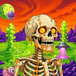 Oozlings #7677, Skull · Acid Lake