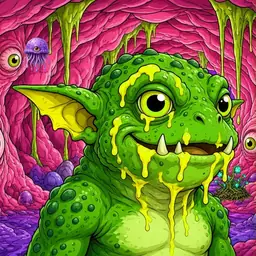 Oozlings #7682, Mutated Toad Goblin · Flesh Cave