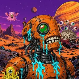 Oozlings #7696, Rusty Robot · Ship Junkyard
