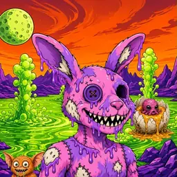 Oozlings #7706, Zombie Bunny · Acid Lake