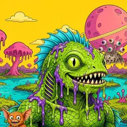 Oozlings #7715, Swamp Fish · Turquoise Swamp