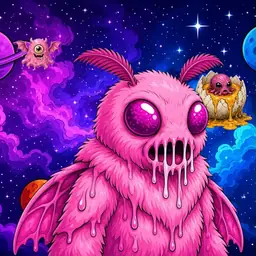 Oozlings #7721, Mutant Moth · Void Nebula