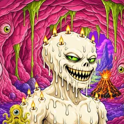 Oozlings #7739, Candle Wax · Flesh Cave
