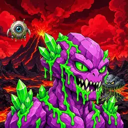 Oozlings #7744, Mutated Crystal Rock · Lava Fields