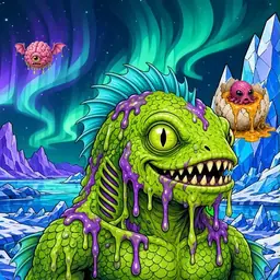 Oozlings #775, Swamp Fish · Aurora Ice