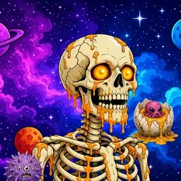 Oozlings #7753, Skull · Void Nebula