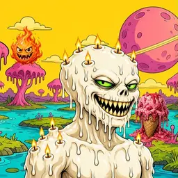 Oozlings #7758, Candle Wax · Turquoise Swamp