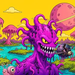 Oozlings #7759, Squid · Turquoise Swamp