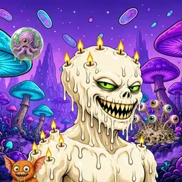 Oozlings #7760, Candle Wax · Fungus Forest
