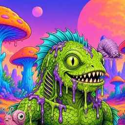 Oozlings #7761, Swamp Fish · Mushroom Desert