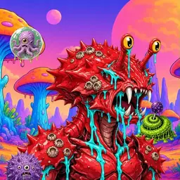 Oozlings #7767, Crab · Mushroom Desert