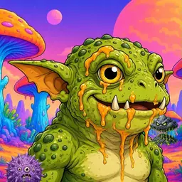 Oozlings #777, Toad Goblin · Mushroom Desert