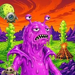 Oozlings #7779, Mutated Slug · Acid Lake