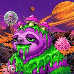 Oozlings #778, Mutated Slime Sloth · Ship Junkyard