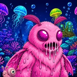 Oozlings #7782, Mutant Moth · Glow Reef