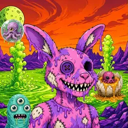 Oozlings #7784, Zombie Bunny · Acid Lake