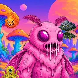Oozlings #7785, Mutant Moth · Mushroom Desert