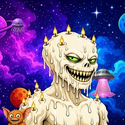 Oozlings #7793, Candle Wax · Void Nebula