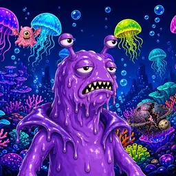 Oozlings #7797, Slug · Glow Reef