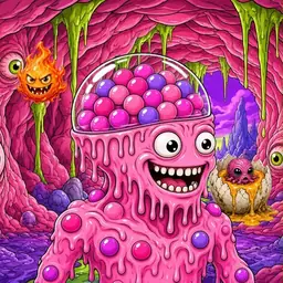 Oozlings #7799, Gumball Brain · Flesh Cave