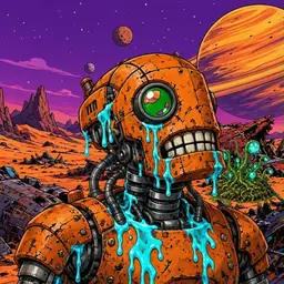 Oozlings #78, Rusty Robot · Ship Junkyard