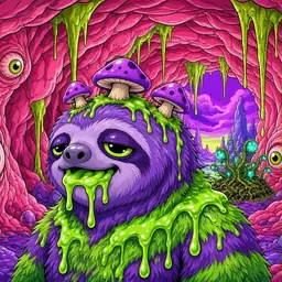 Oozlings #780, Slime Sloth · Flesh Cave
