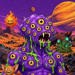 Oozlings #7803, Eyeball Cluster · Ship Junkyard