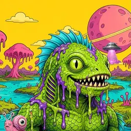 Oozlings #7804, Swamp Fish · Turquoise Swamp