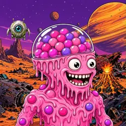Oozlings #781, Gumball Brain · Ship Junkyard