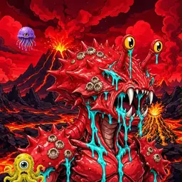 Oozlings #7823, Crab · Lava Fields