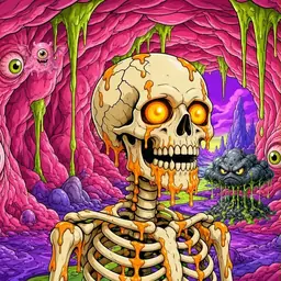 Oozlings #7825, Skull · Flesh Cave