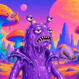 Oozlings #7830, Slug · Mushroom Desert