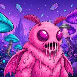 Oozlings #7833, Mutant Moth · Fungus Forest
