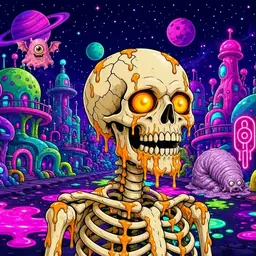 Oozlings #7835, Skull · Neon City