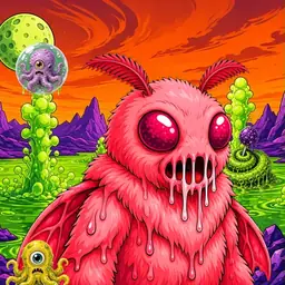 Oozlings #7836, Mutated Mutant Moth · Acid Lake