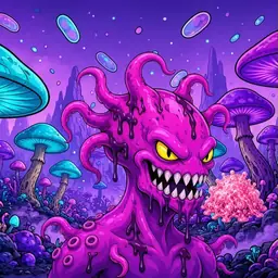 Oozlings #784, Squid · Fungus Forest