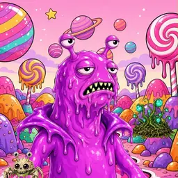 Oozlings #7843, Mutated Slug · Candy Planet