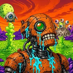 Oozlings #7856, Rusty Robot · Acid Lake