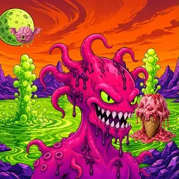 Oozlings #786, Mutated Squid · Acid Lake