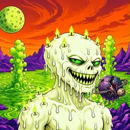 Oozlings #7864, Mutated Candle Wax · Acid Lake