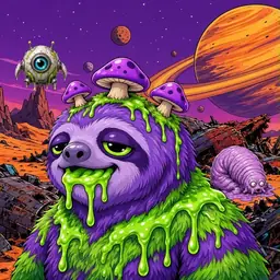 Oozlings #7865, Slime Sloth · Ship Junkyard